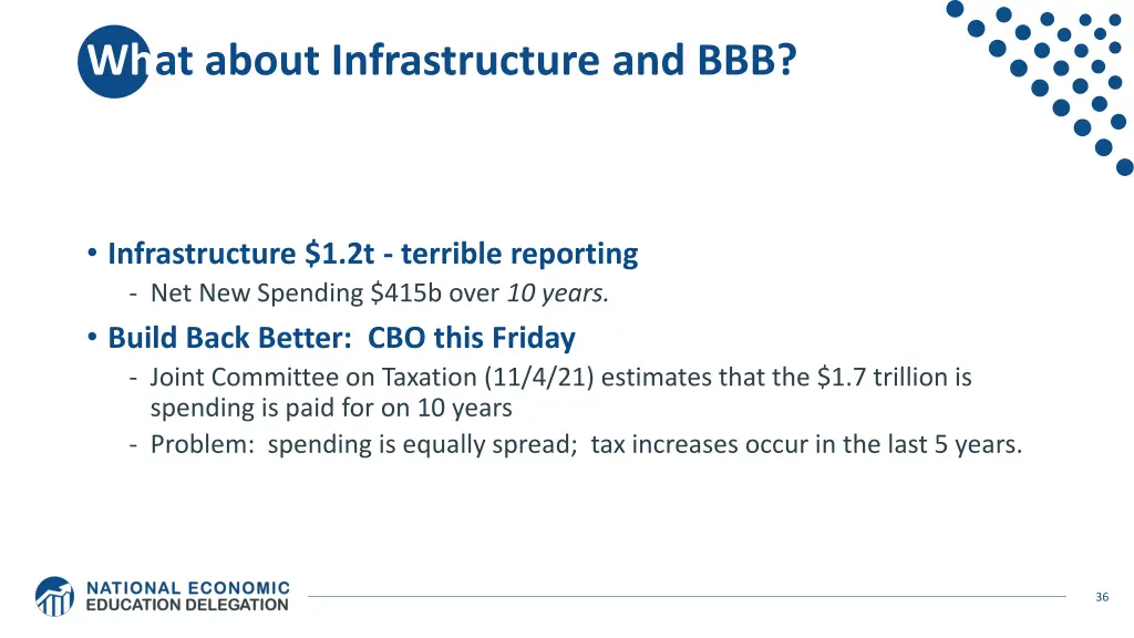 what about infrastructure and bbb