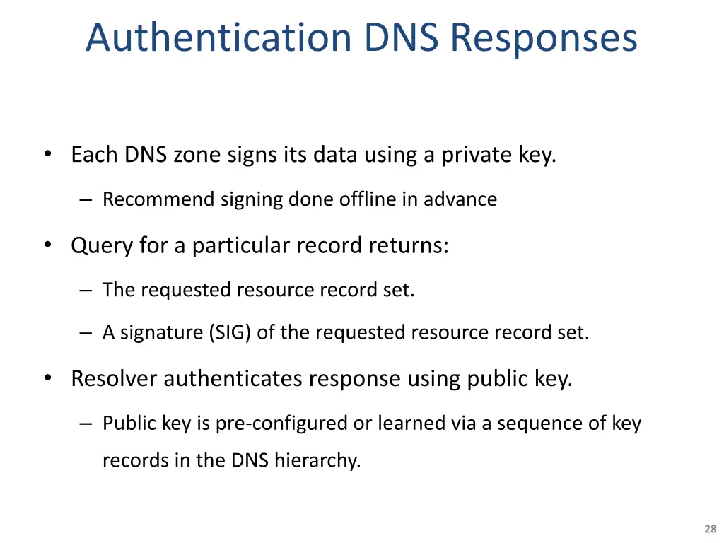 authentication dns responses