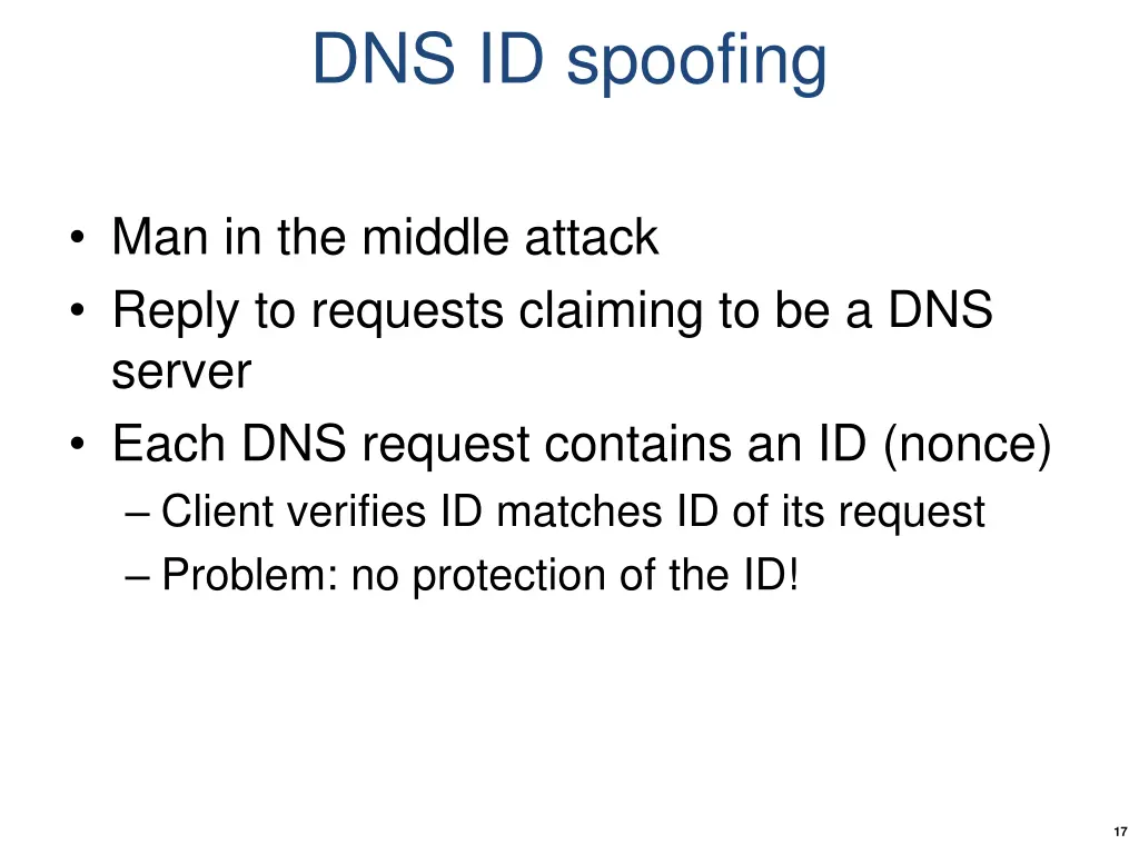 dns id spoofing