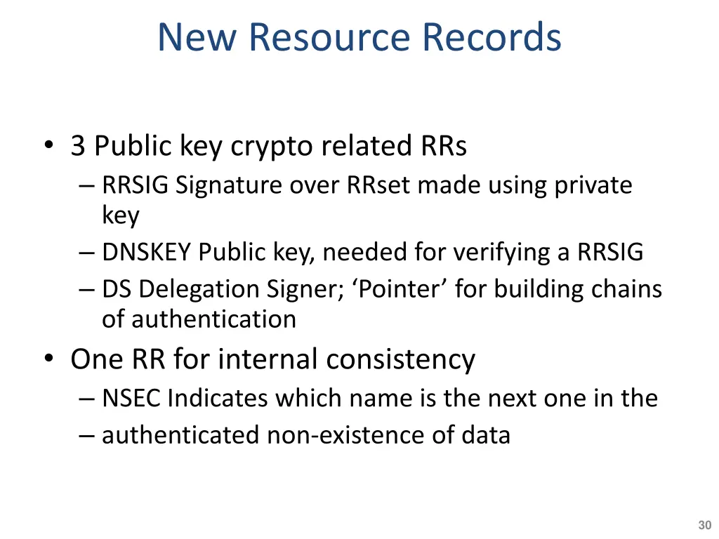 new resource records