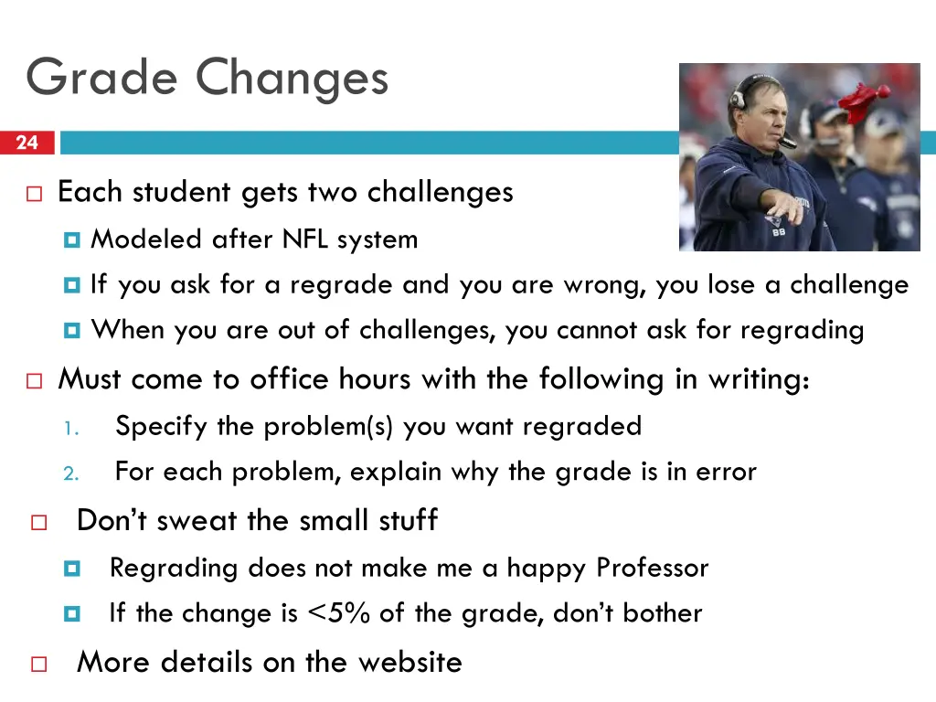 grade changes
