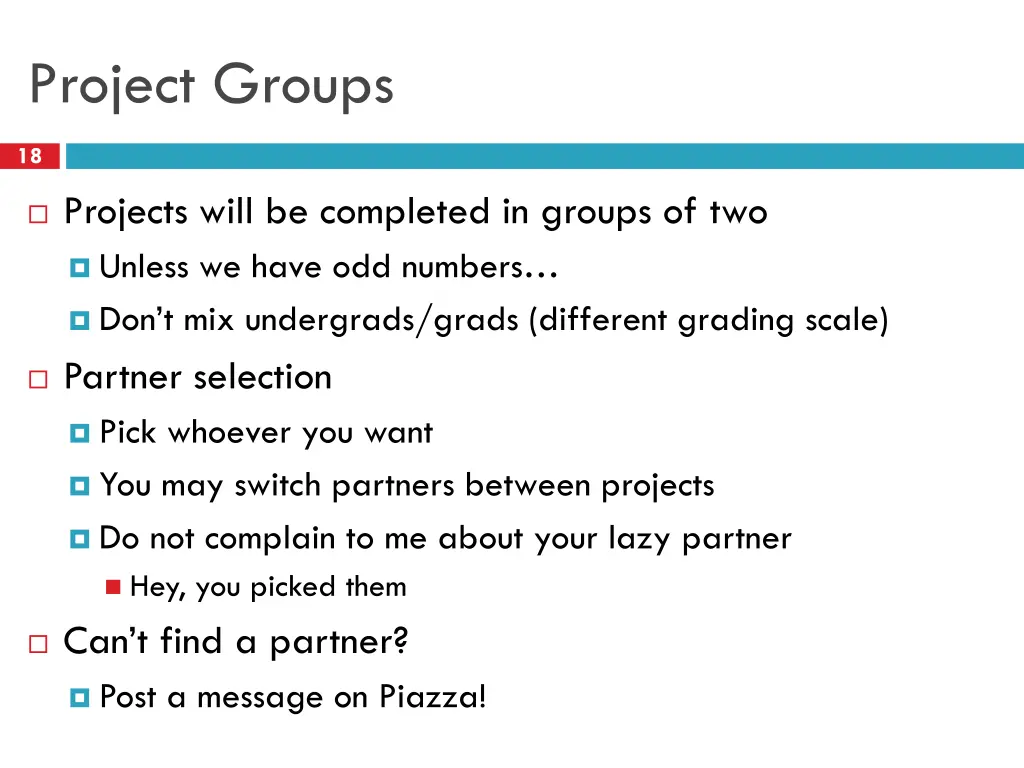 project groups