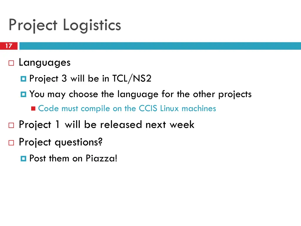 project logistics