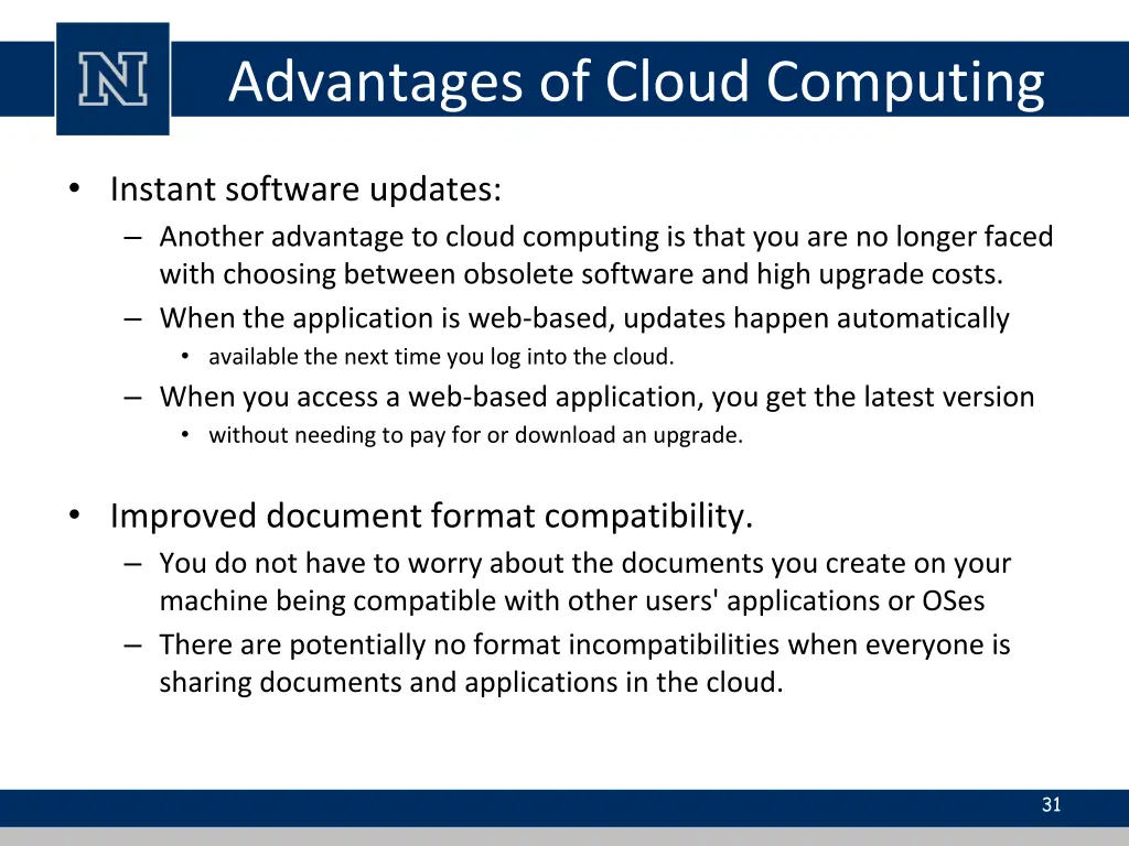 advantages of cloud computing 2