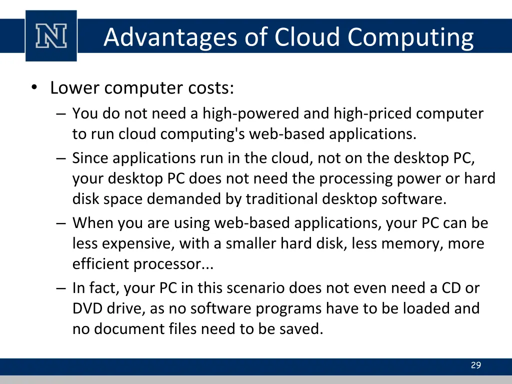 advantages of cloud computing
