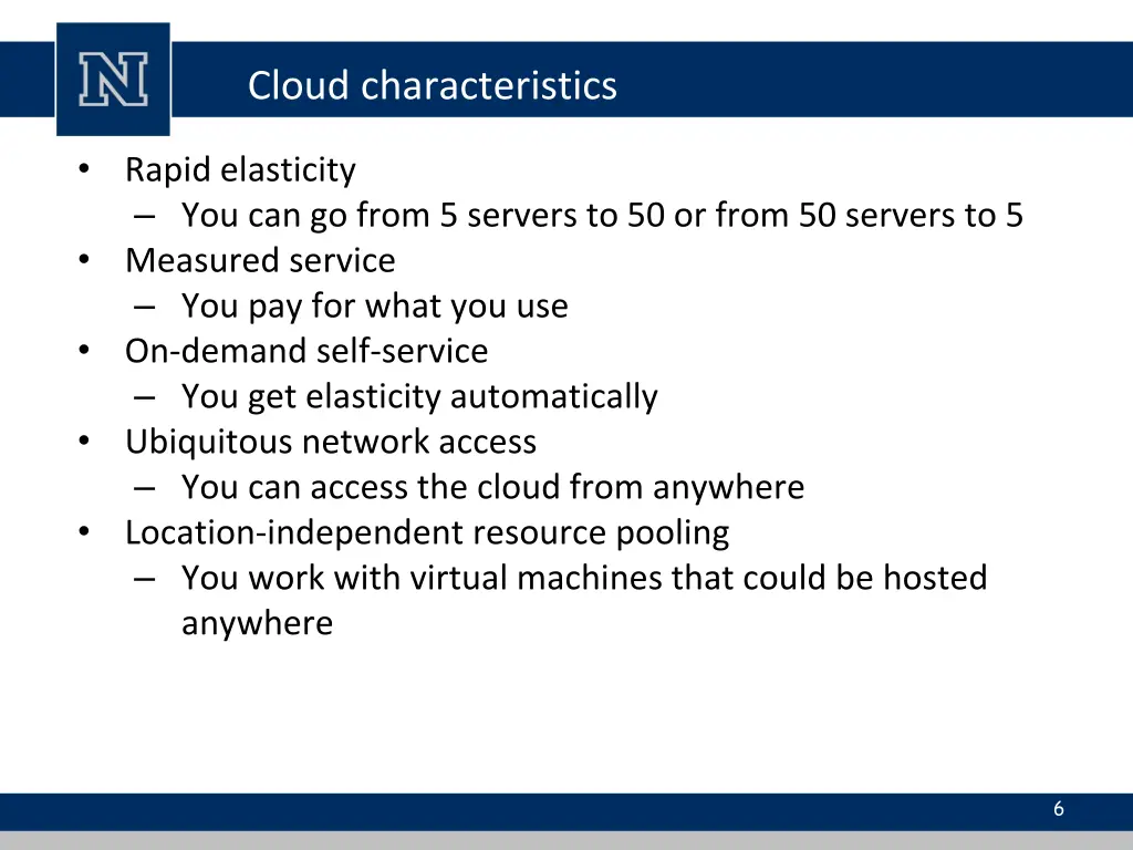 cloud characteristics
