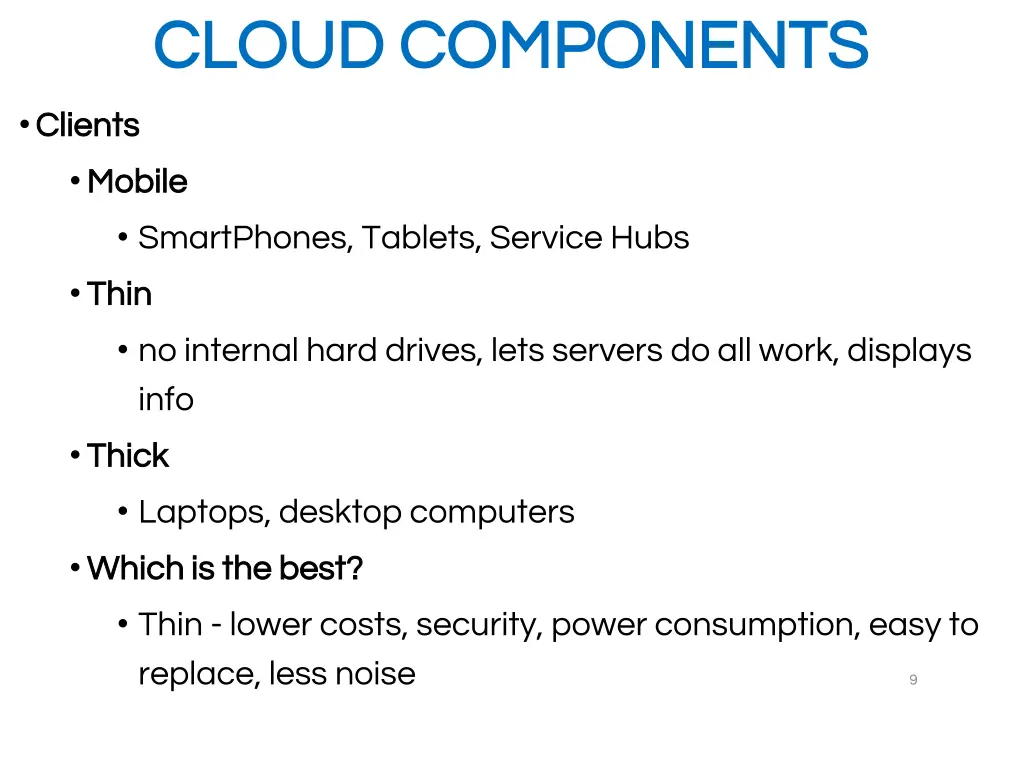 cloud components cloud components