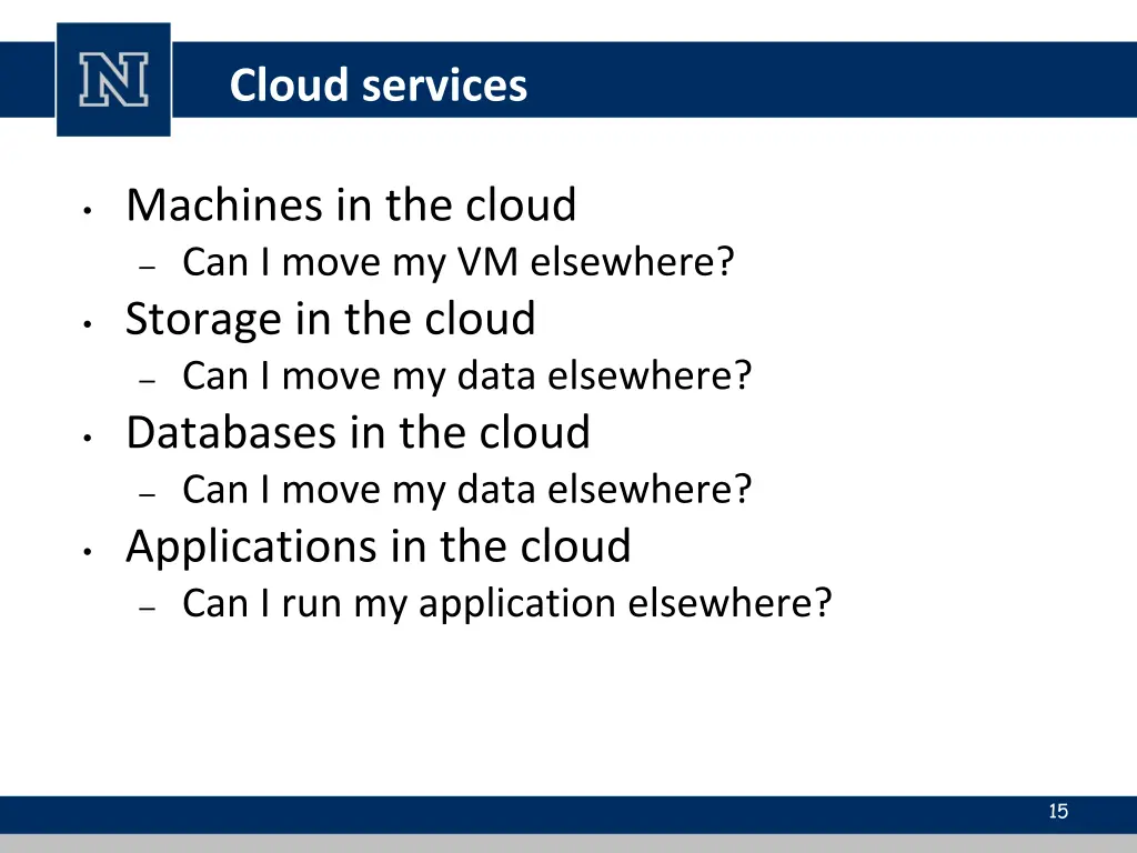 cloud services