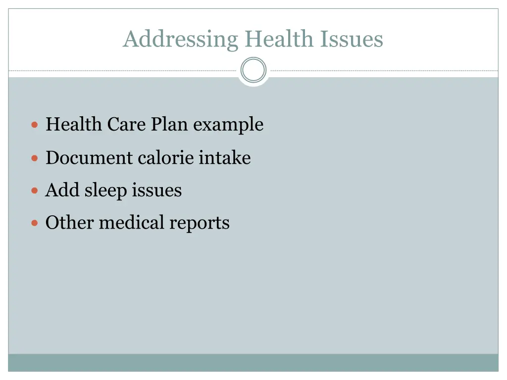 addressing health issues