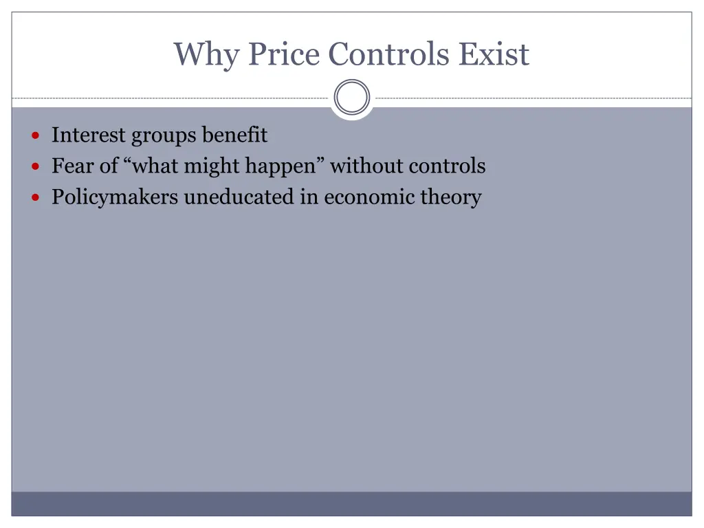 why price controls exist