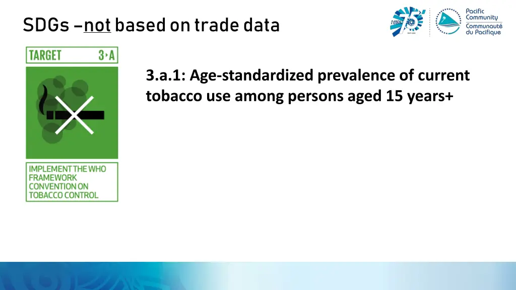 sdgs not based on trade data