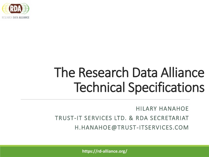 the research data alliance the research data