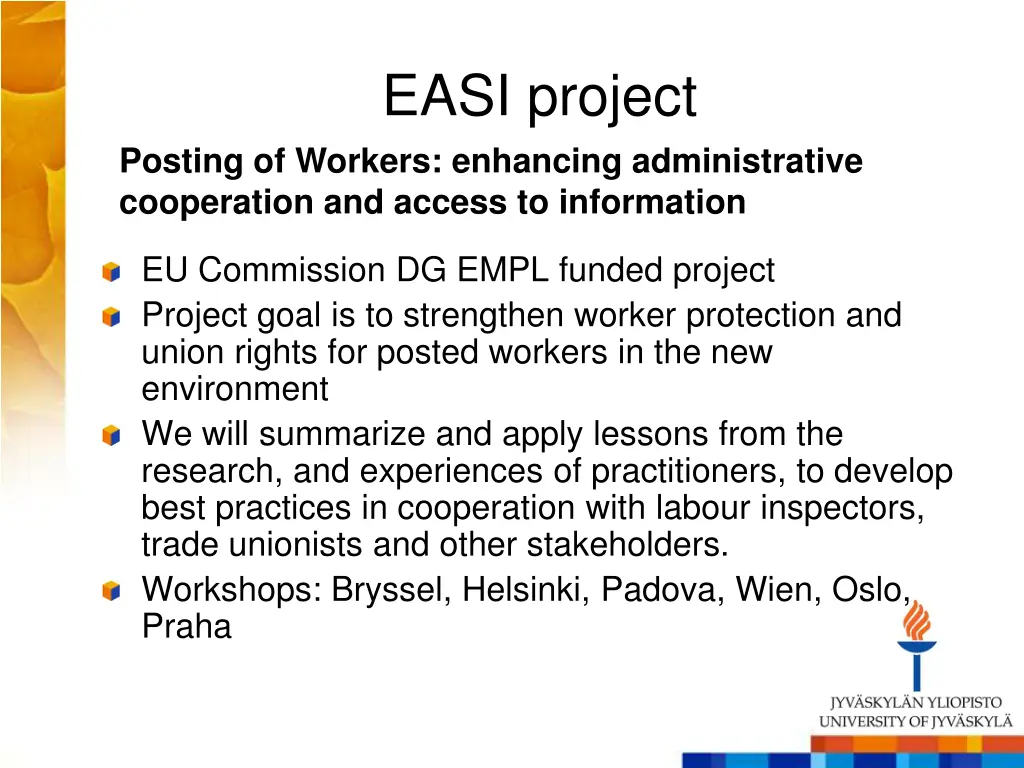 easi project