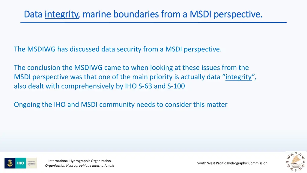 data data integrity integrity marine boundaries
