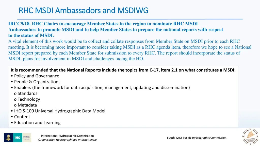rhc msdi ambassadors and msdiwg rhc msdi