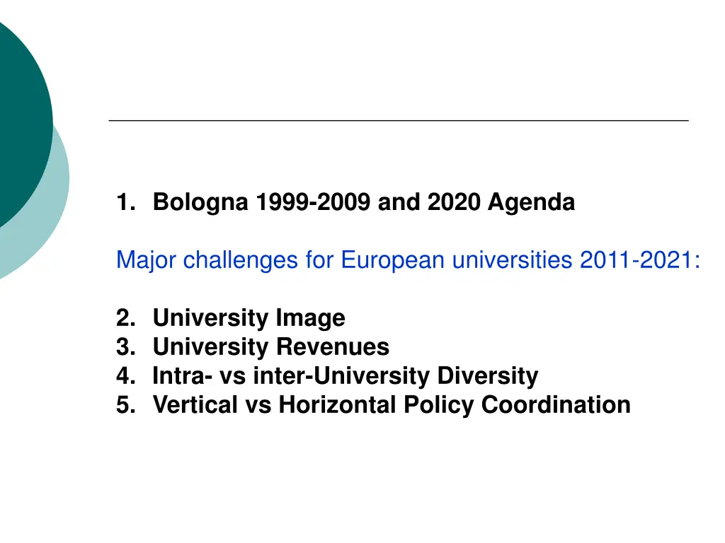 1 bologna 1999 2009 and 2020 agenda