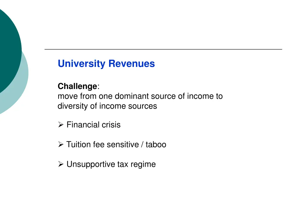 university revenues