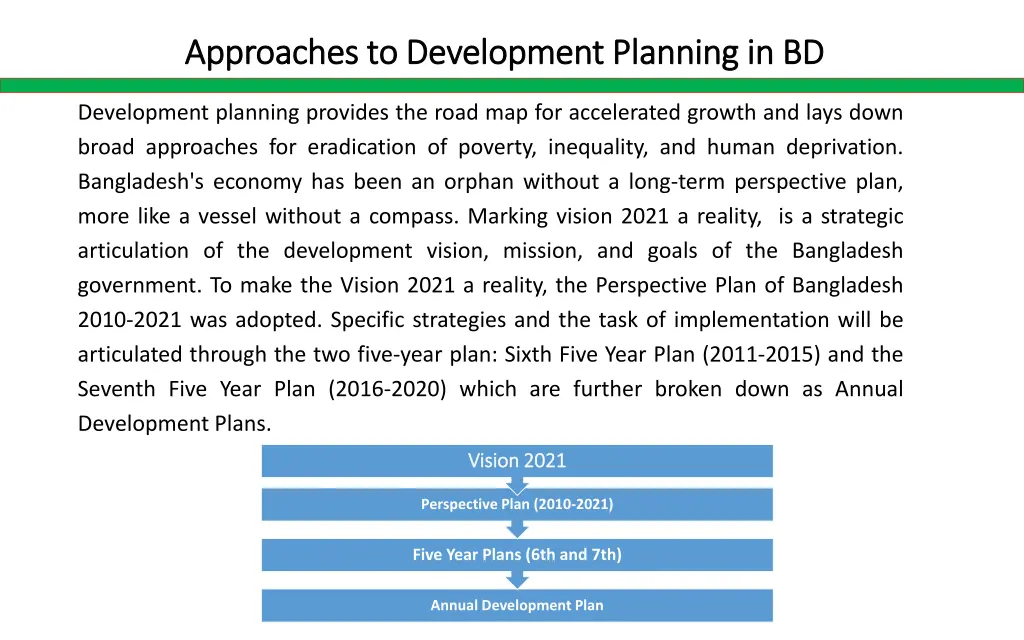 approaches to development planning