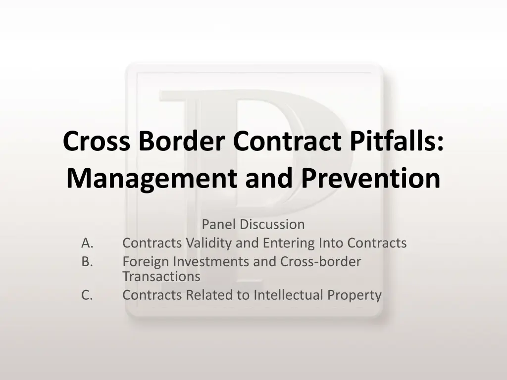 cross border contract pitfalls management