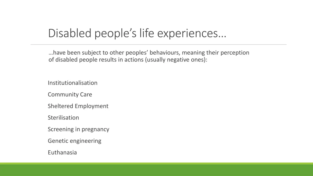 disabled people s life experiences
