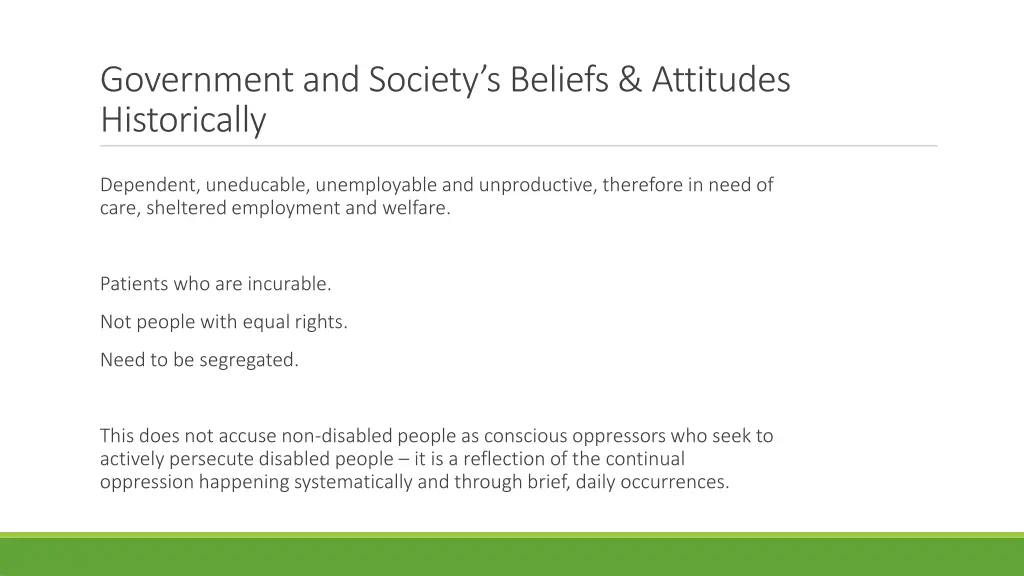 government and society s beliefs attitudes