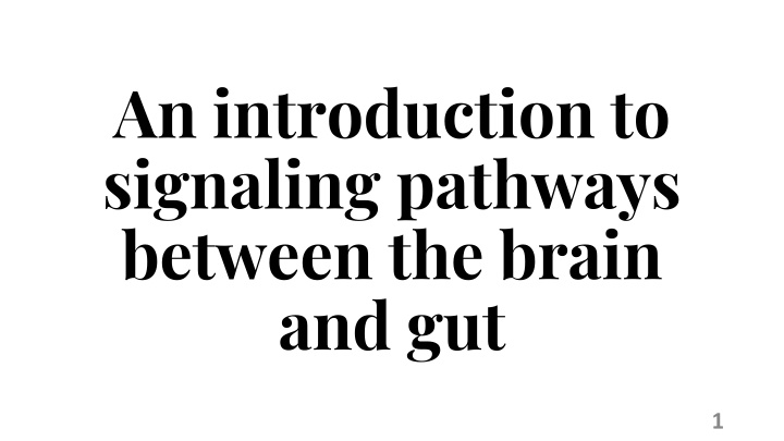 an introduction to signaling pathways between