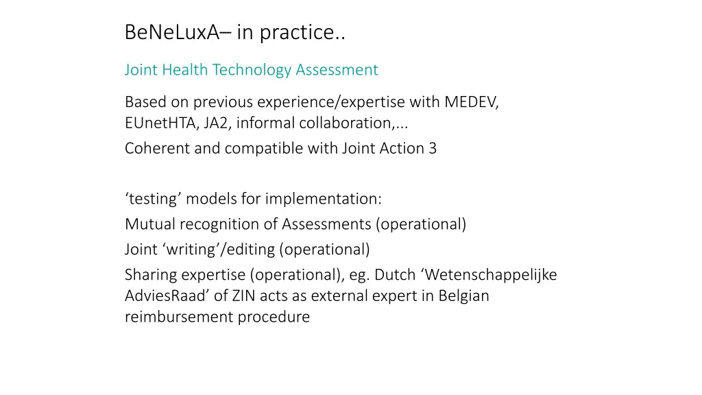 beneluxa in practice 3