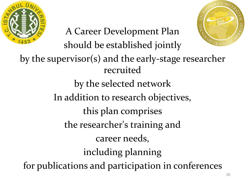 a career development plan should be established