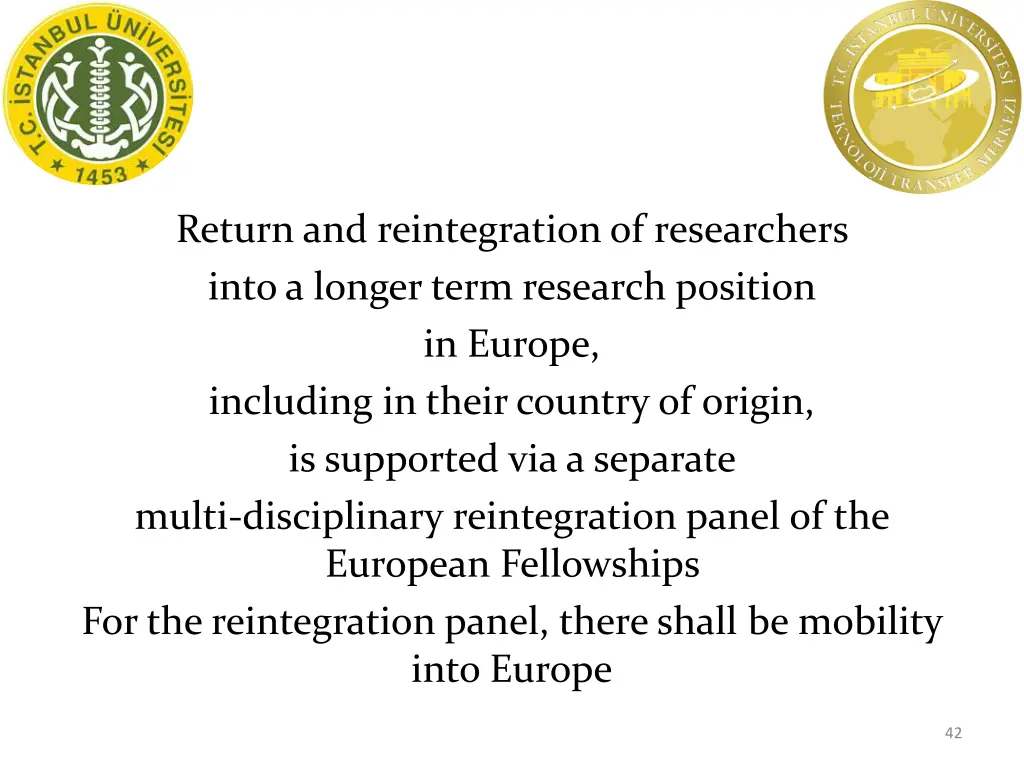 return and reintegration of researchers into