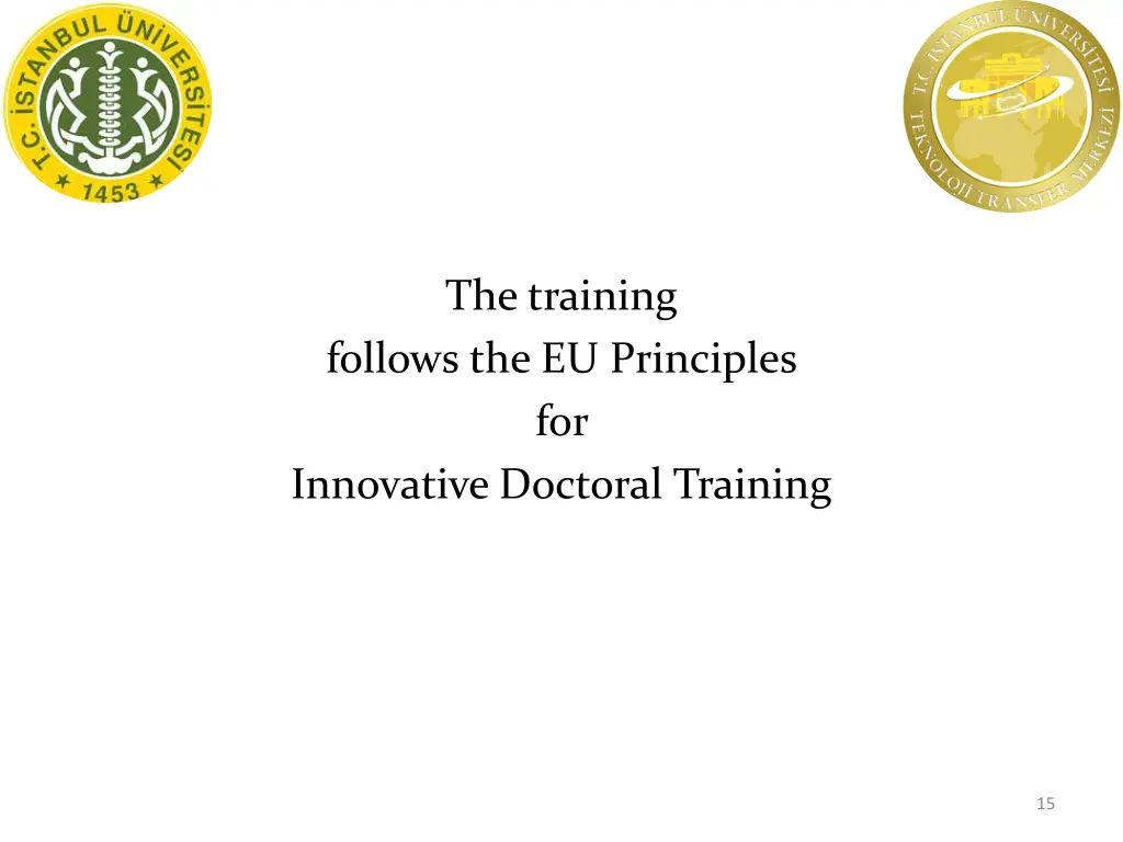 the training follows the eu principles