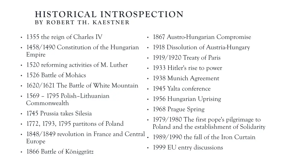 historical introspection by robert th kaestner