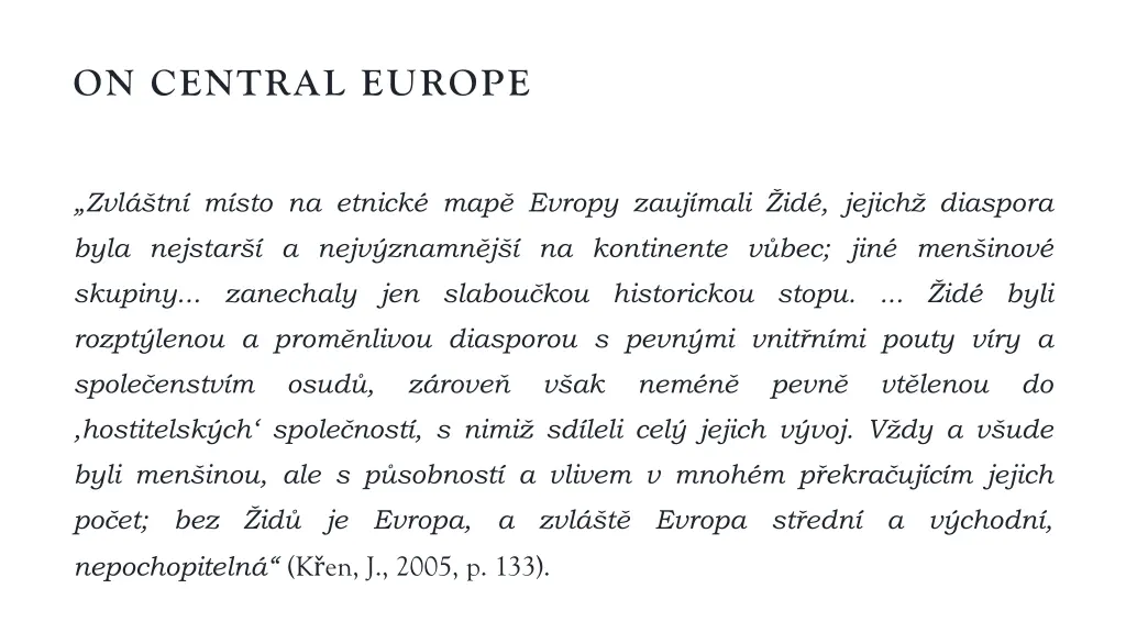 on central europe