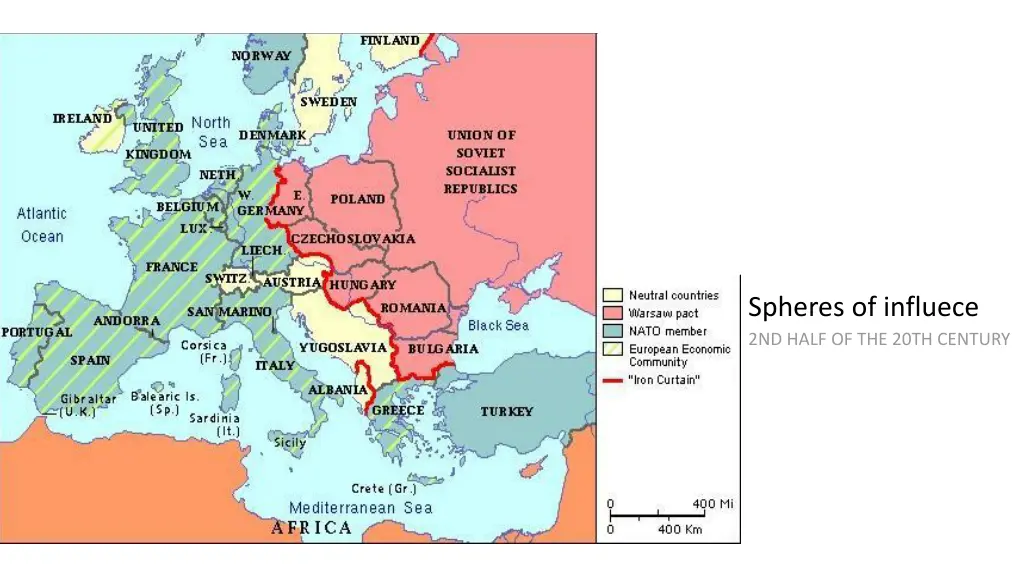 spheres of influece 2nd half of the 20th century 1
