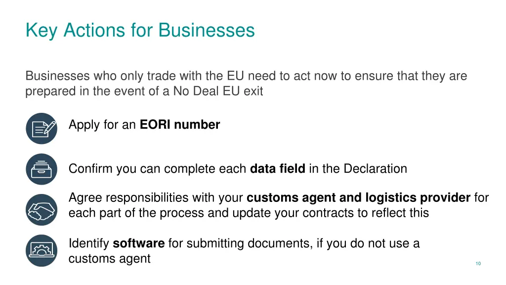 key actions for businesses