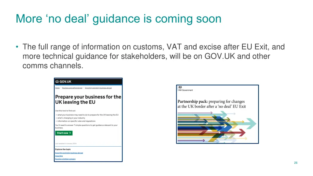 more no deal guidance is coming soon