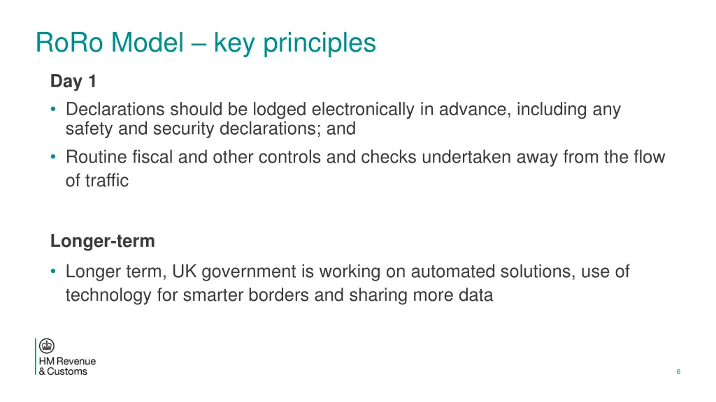 roro model key principles