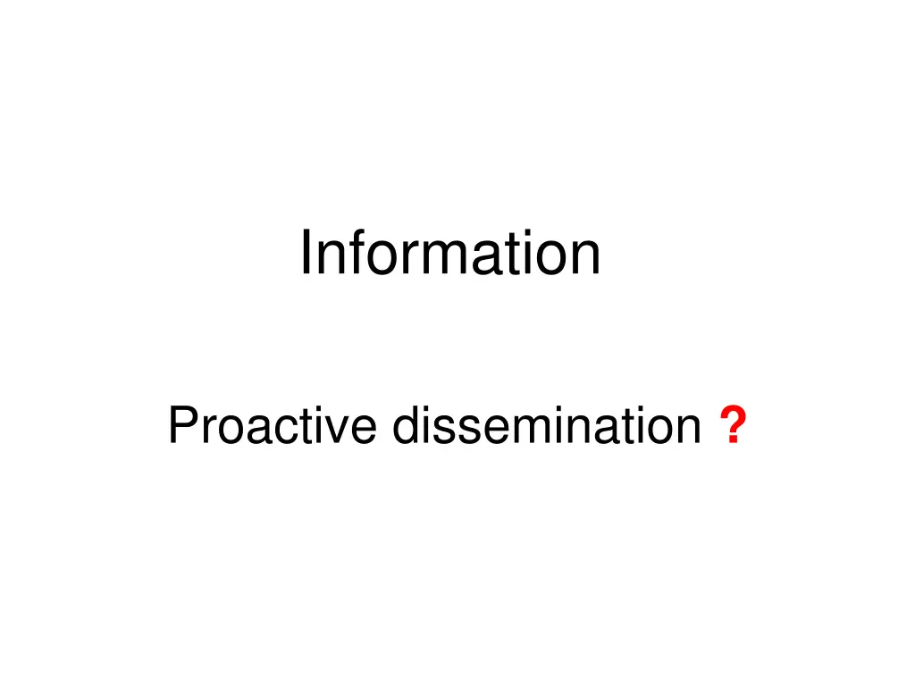 information