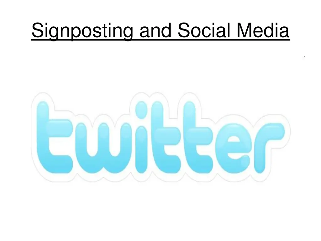 signposting and social media