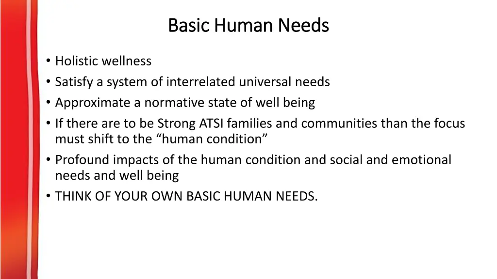 basic human needs basic human needs