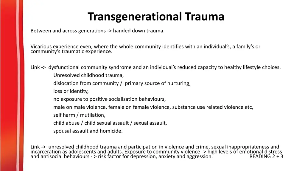 transgenerational trauma