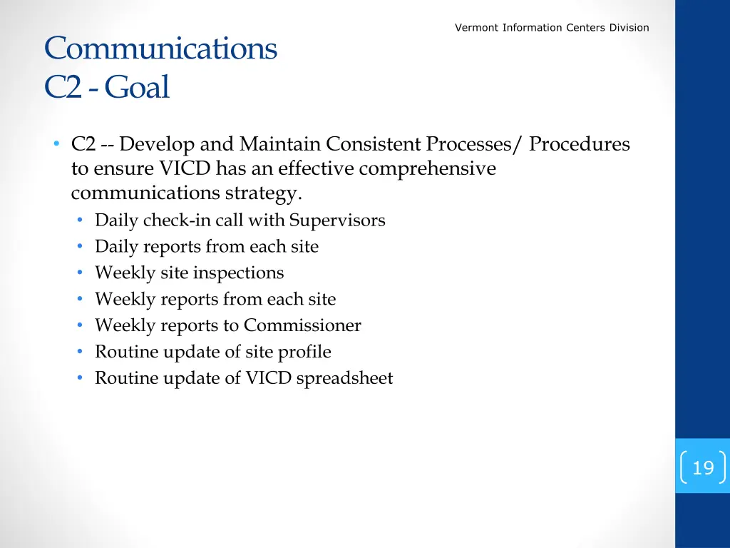 vermont information centers division 17