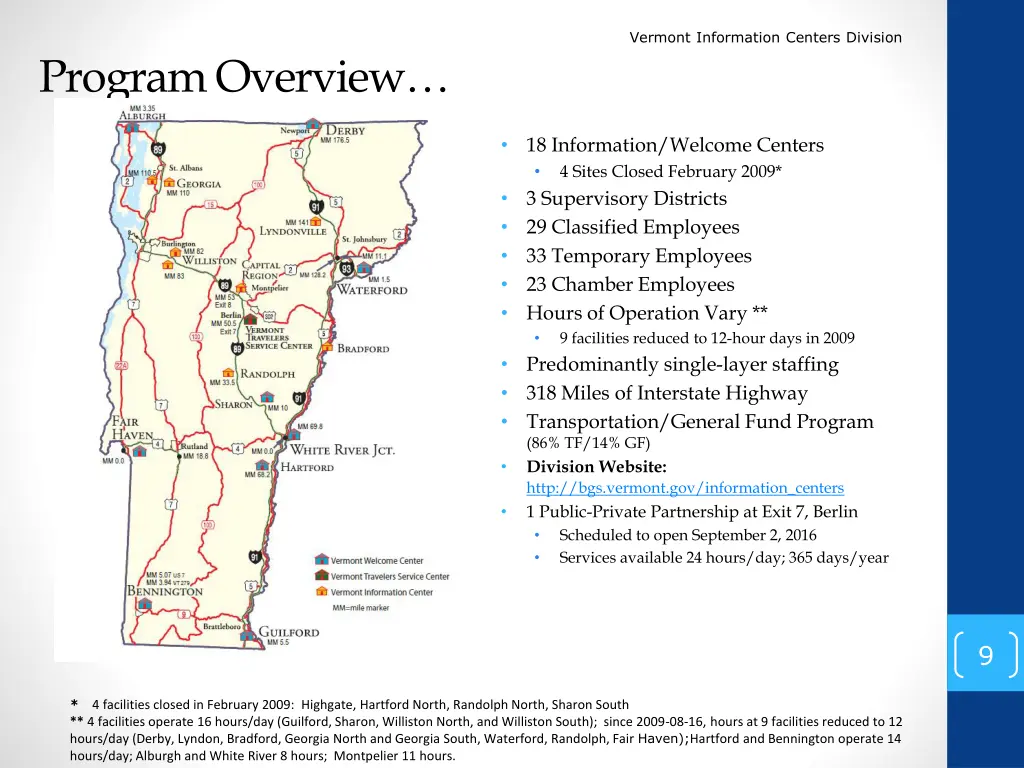vermont information centers division 7
