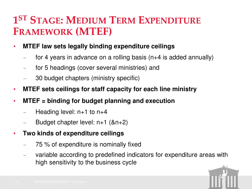 1 st s tage m edium t erm e xpenditure f ramework 1