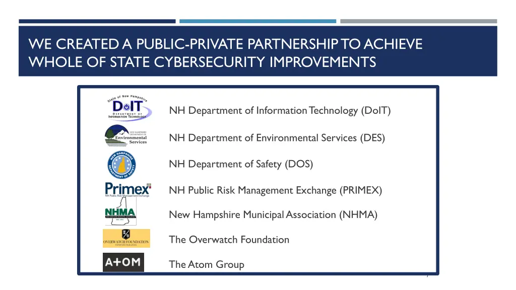 we created a public private partnership