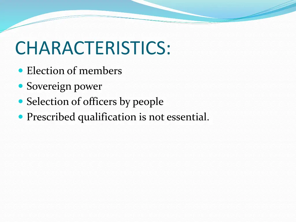 characteristics