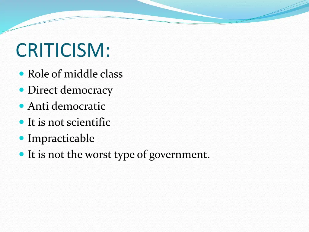 criticism