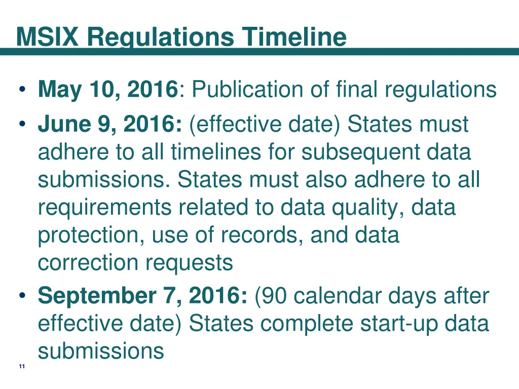 msix regulations timeline