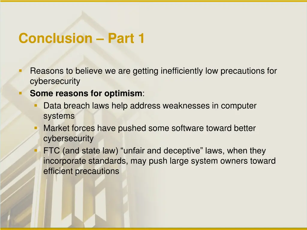 conclusion part 1