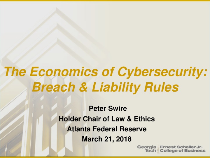 the economics of cybersecurity breach liability