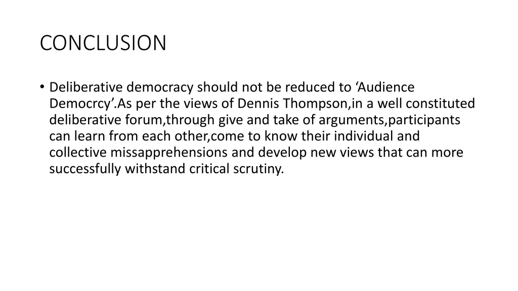 conclusion